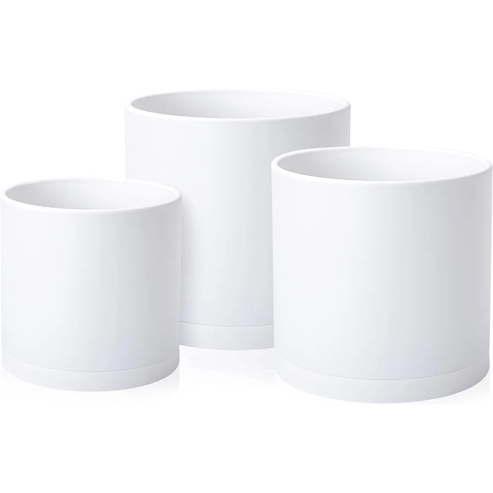 set of 3 plastic planters