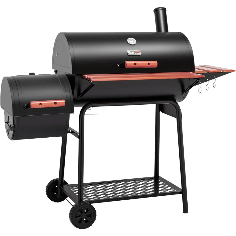 Barrel Charcoal Grill with Side Table