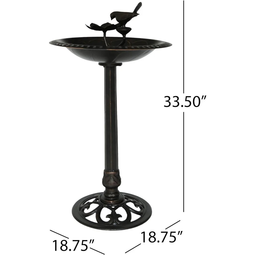 33 " outdoor birdbath