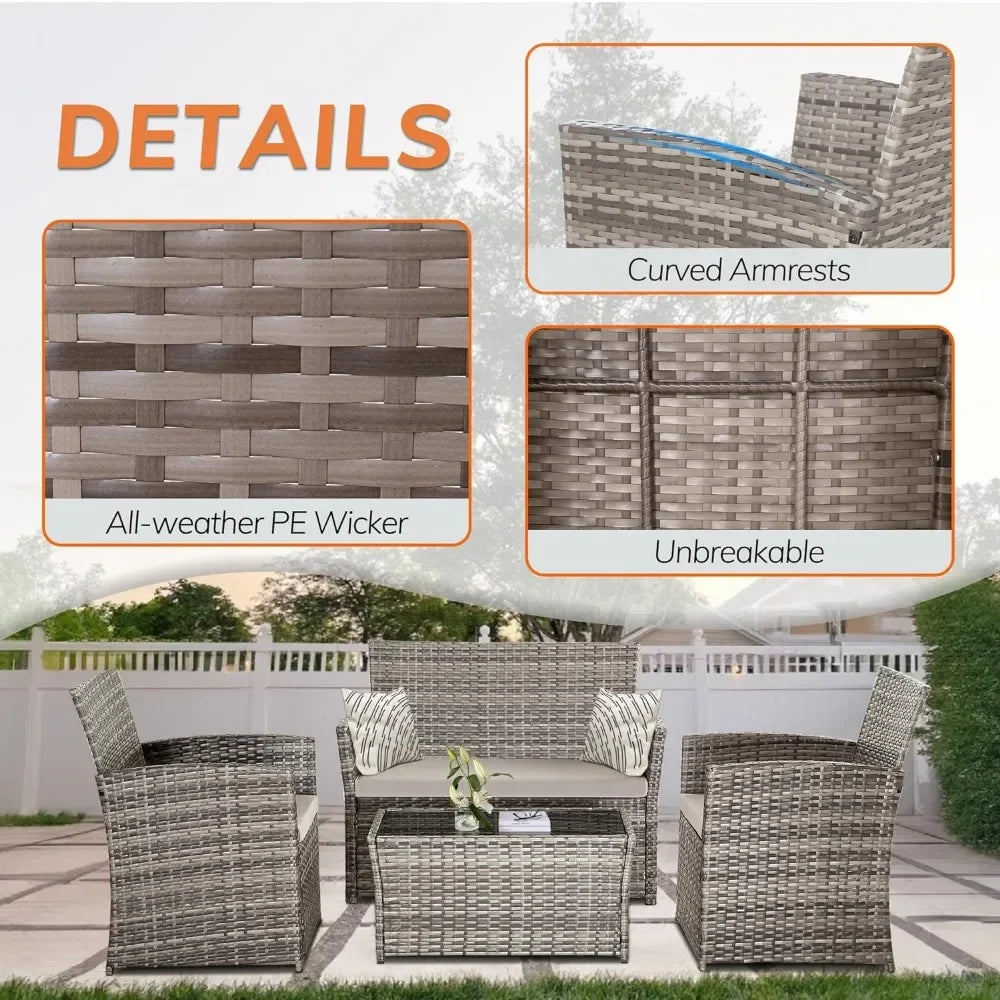 rattan patio furniture set