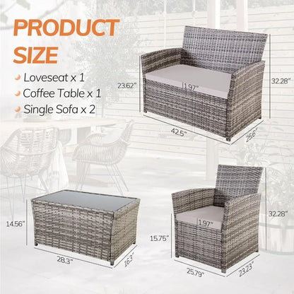 rattan patio furniture set