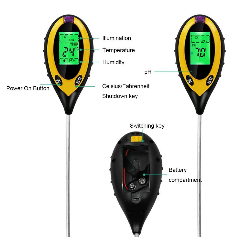 4 in 1 garden soil meter tester