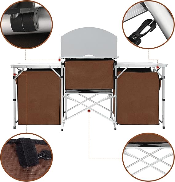 Aluminum Portable Camping Kitchen Table