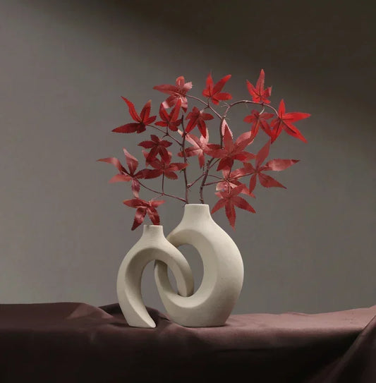 nordic ceramic interlock vase