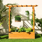 wood planter box with hanging roof