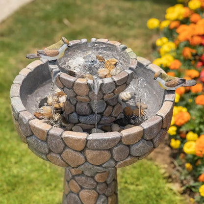 outdoor 2 tier water fountain