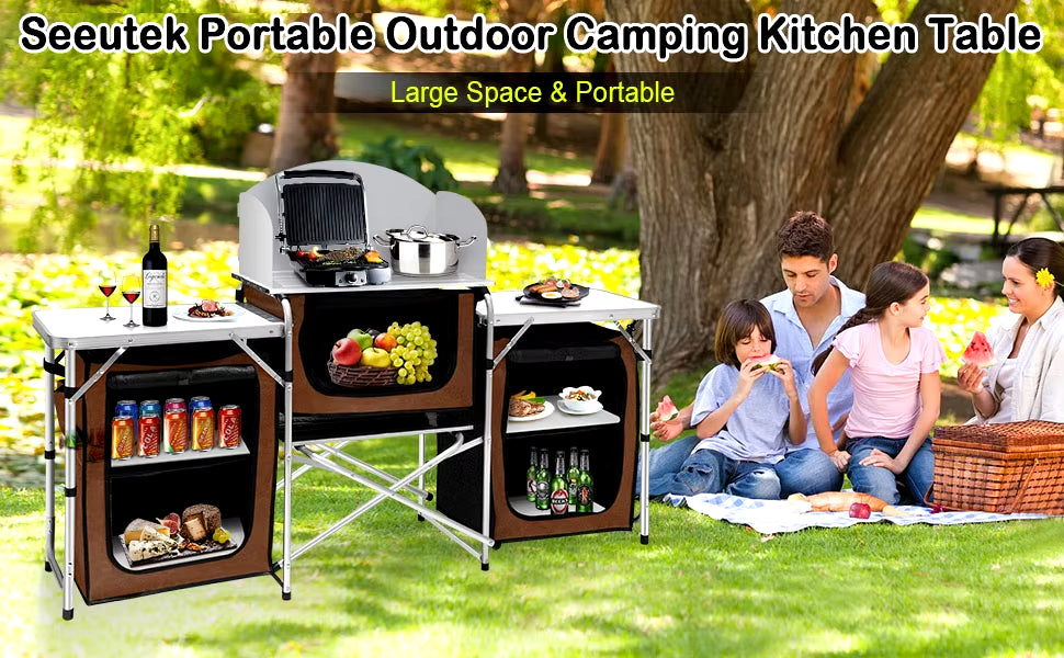 Aluminum Portable Camping Kitchen Table