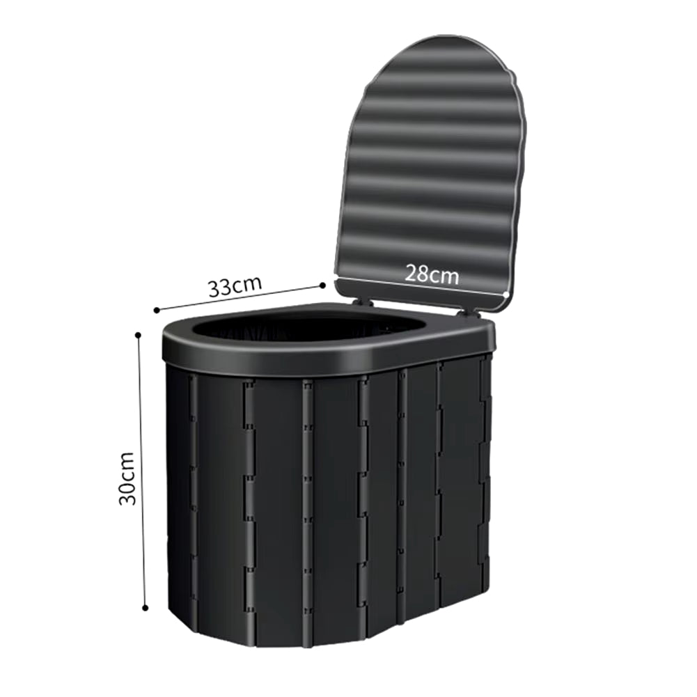 Folding Camping Travel Toilet with Lid