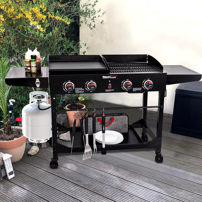 4 Burner Propane Gas Grill & Griddle Combo