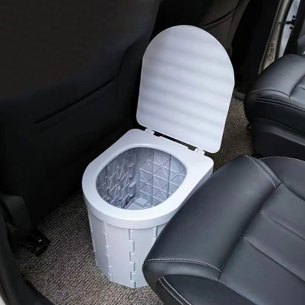 Folding Camping Travel Toilet with Lid