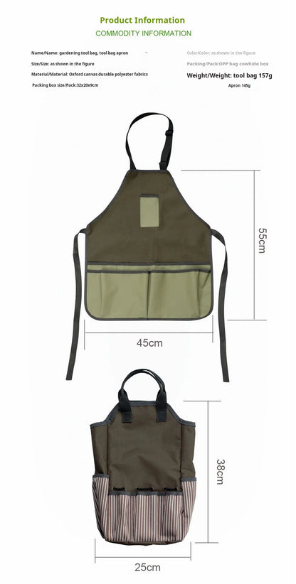 gardening apron and cloth bag