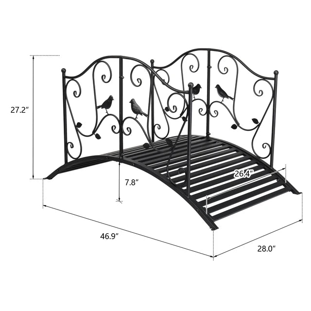 outdoor metal decorative bridge