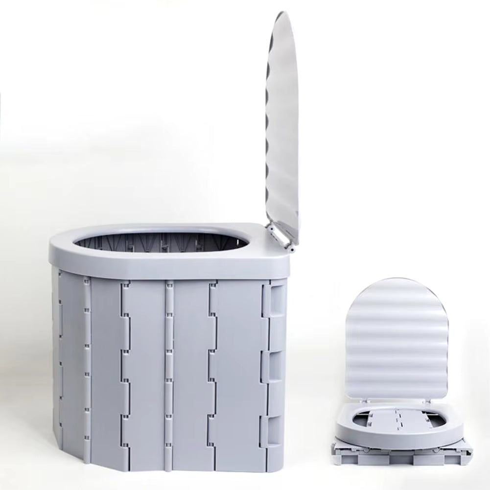 Folding Camping Travel Toilet with Lid