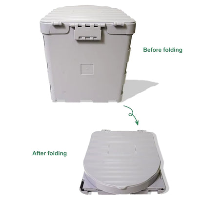 Folding Camping Travel Toilet with Lid