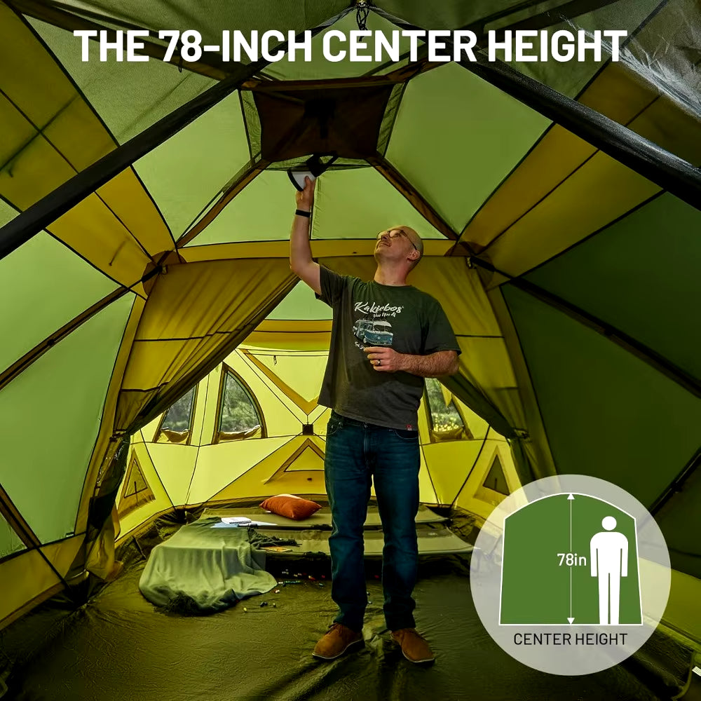 Instant Pop Up Center Pivot Tent - Green