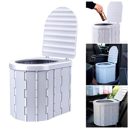 Folding Camping Travel Toilet with Lid