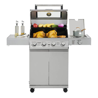 Stainless Steel 4 Burner Propane Gas Grill